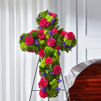 Tribute Rose Floral Cross –  Yadilynn Flowers Llc, Orange CA