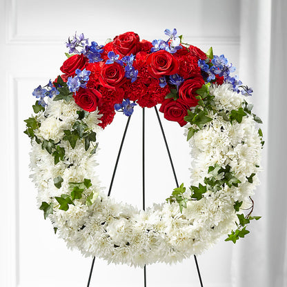 Patriotic Passion Wreath –  Yadilynn Flowers Llc, Orange CA