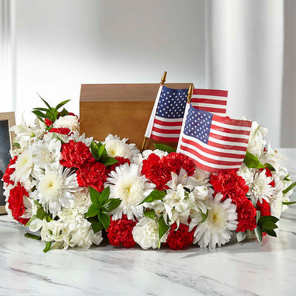 Spirit of Patriotism Cremation Adornment –  Yadilynn Flowers Llc, Orange CA