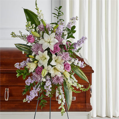 Grateful Hearts Standing Spray –  Yadilynn Flowers Llc, Orange CA