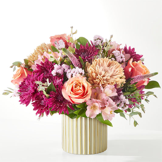 Berry Cobbler Bouquet with Ivory Vase –  Yadilynn Flowers Llc, Orange CA