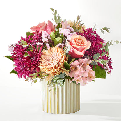 Berry Cobbler Bouquet with Ivory Vase –  Yadilynn Flowers Llc, Orange CA