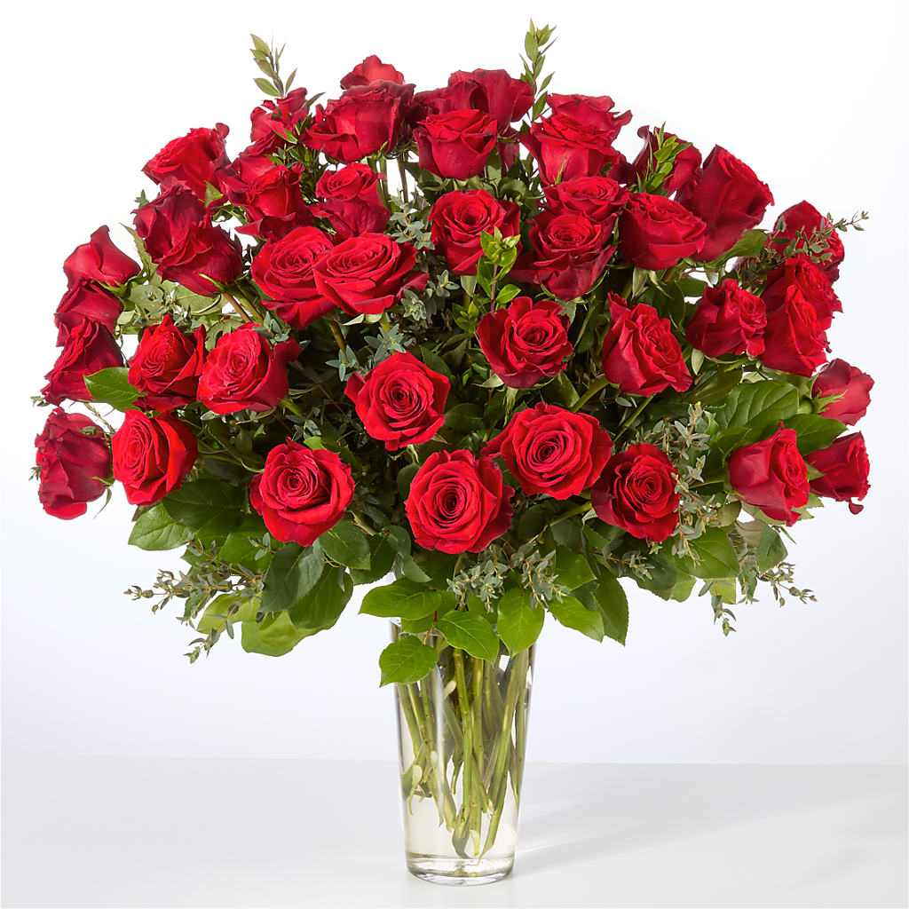 Forever Yours Fifty Stem Red Rose Bouquet –  Yadilynn Flowers Llc, Orange CA