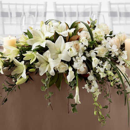 White Linen Arrangement –  Yadilynn Flowers Llc, Orange CA
