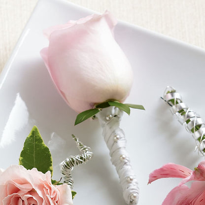 Pink Rose Boutonniere –  Yadilynn Flowers Llc, Orange CA