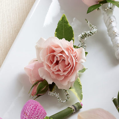 Pink Spray Rose Boutonniere –  Yadilynn Flowers Llc, Orange CA