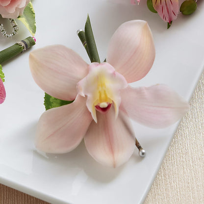 Pink Cymbidium Boutonniere –  Yadilynn Flowers Llc, Orange CA