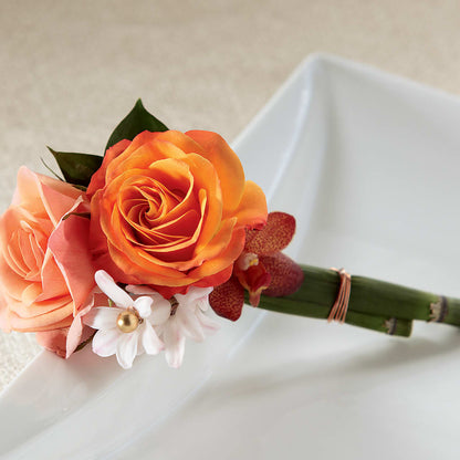 Sunset Dream Boutonniere –  Yadilynn Flowers Llc, Orange CA
