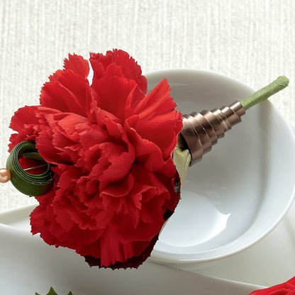 Red Carnation Boutonniere –  Yadilynn Flowers Llc, Orange CA