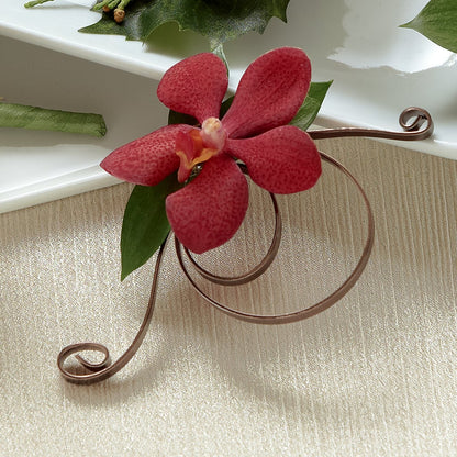 Red Mokara Boutonniere –  Yadilynn Flowers Llc, Orange CA